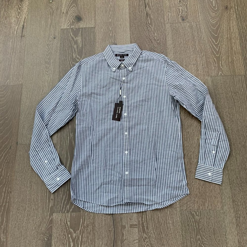 Michael Kors Slim-Fit Striped button-down shirt